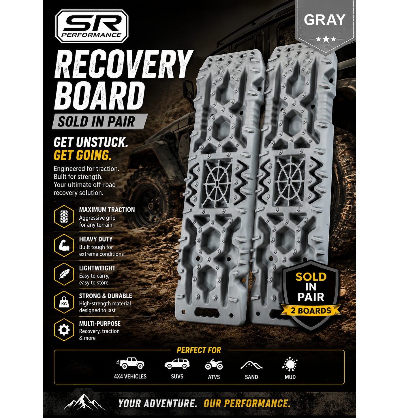 RECOVERY BOARD GRAY